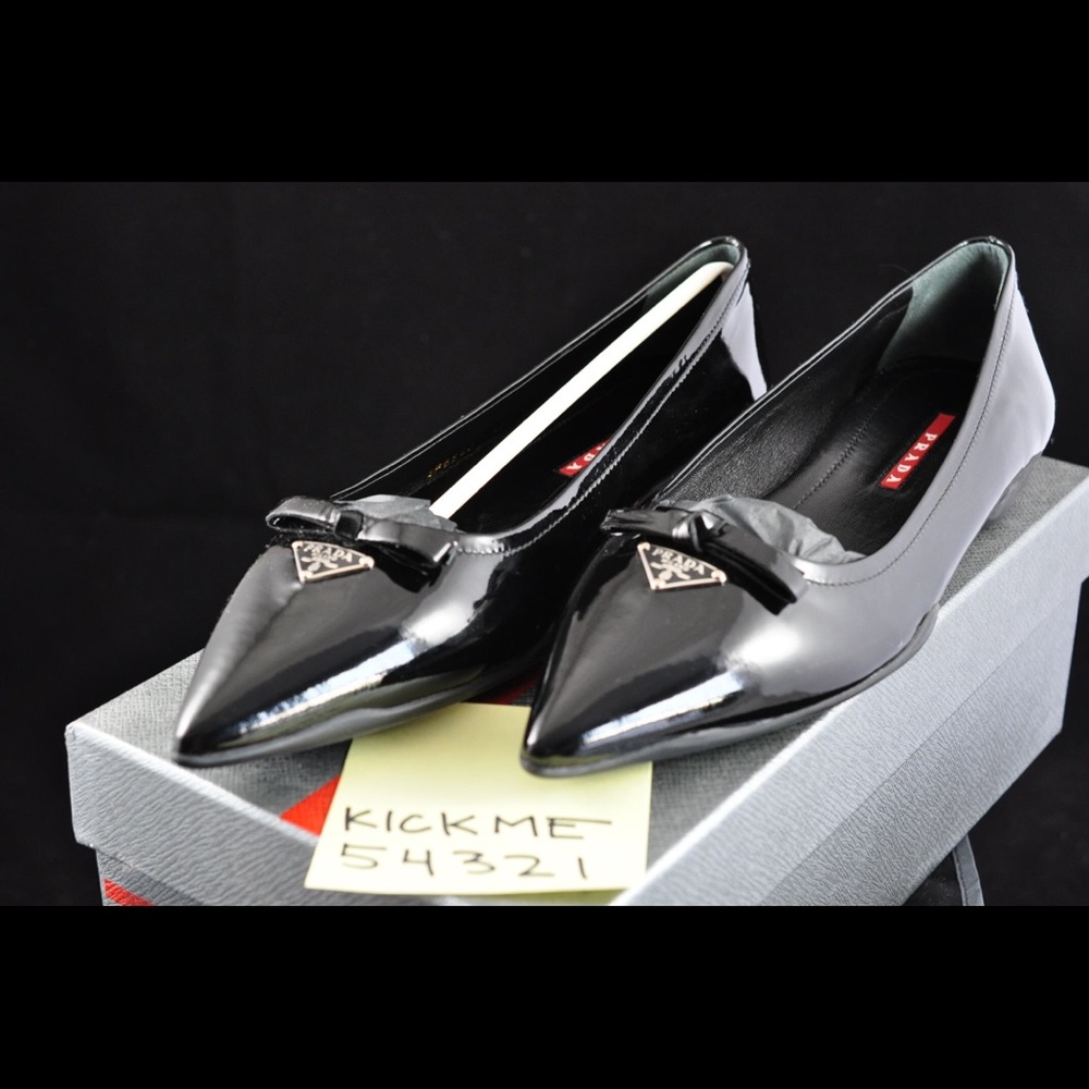 New Prada patent leather pointed toe
